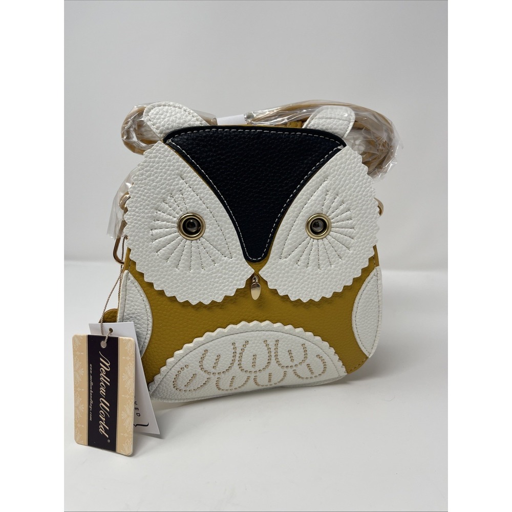 MELLOW WORLD CUTE OWL FAUX LEATHER SMALL BAG PURSE‎ NWT